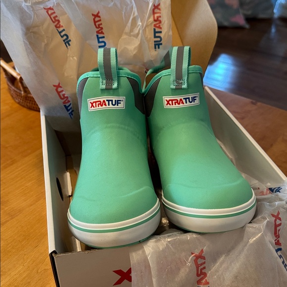 NWT: XTRATUF Teal/Mint Ankle Deck Boots - Picture 1 of 12